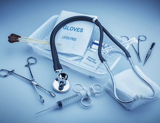 Modern operating theatre representing hospital medical technology
