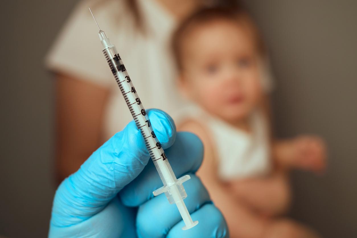 Ampoules and vaccine vials arranged for immunization supply